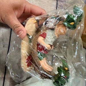 Tropical Santa Figurine in Red and Green